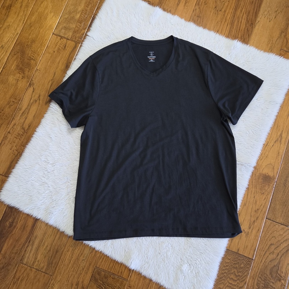Bluffworks Short Sleeve T-Shirt Top Men's XL Black V-Neck